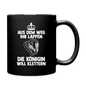 Bergsteigen Bouldern Klettern Kletterer - Tasse einfarbig - Schwarz - Rechts