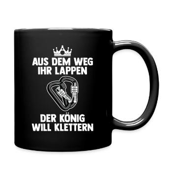 Bergsteigen Bouldern Klettern Kletterer - Tasse einfarbig - Schwarz - Rechts