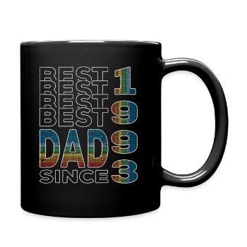 Meilleur papa du monde depuis 1993 Fête des Pères - Mug uni - noir - Droite