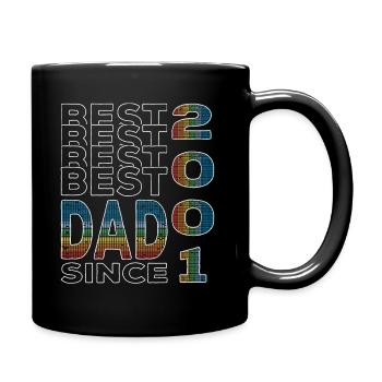 Bester Papa der Welt seit 2001 Vatertag - Tasse einfarbig - Schwarz - Rechts