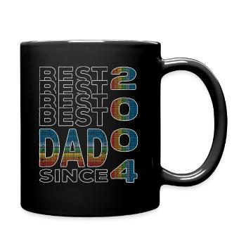 Bester Papa der Welt seit 2004 Vatertag Geburtstag - Tasse einfarbig - Schwarz - Rechts