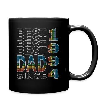 Bester Papa der Welt seit 1994 Vatertag - Tasse einfarbig - Schwarz - Rechts