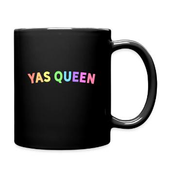 Feminist Girl Power YAS QUEEN Yas Kween LGBTQ - Full Colour Mug - black - Right