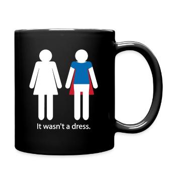 Funny Feminist Saying | Superhero Women Sign - Full Colour Mug - black - Right