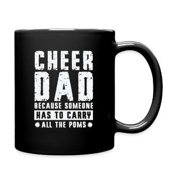 Cheerleader Stolzes Cheer Dad Cheerleading - Tasse einfarbig - Schwarz - Rechts
