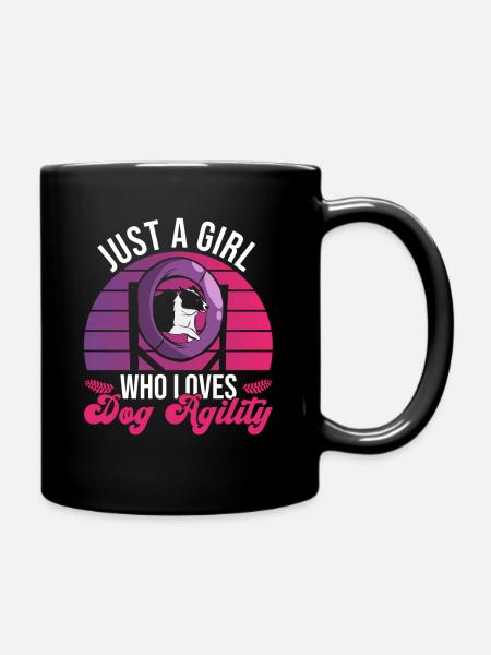 Dog Agility Girl Design Für Hundebesitzer Mädchen - Tasse einfarbig - Schwarz