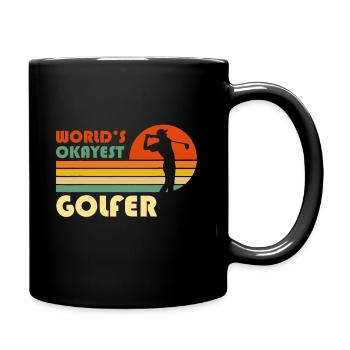 World’s Okayest Golfer - Golf Vintage Golfing - Mug uni - noir - Droite