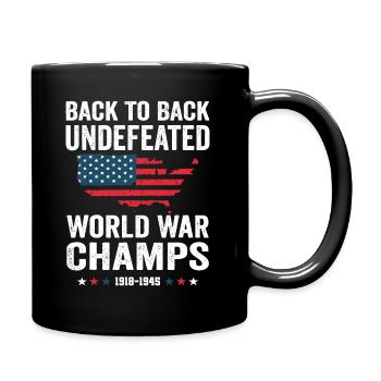 Champions invaincus de la Seconde Guerre mondiale consécutifs - Mug uni - noir - Droite