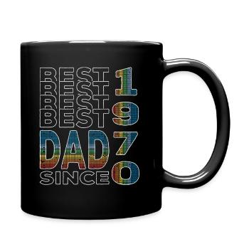 Meilleur papa du monde depuis 1970 anniversaire de la fête des pères - Mug uni - noir - Droite