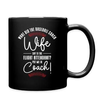 Baseball-Trainerin Ehefrau Berufstätige Mutter - Tasse einfarbig - Schwarz - Rechts