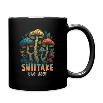 Shiitake Mushroom Forest Fungi Shiitake Moral - Full Colour Mug - black - Right