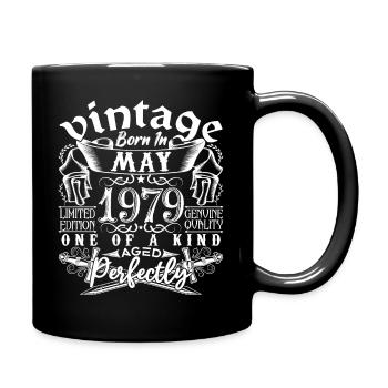 1979 Mai 1979 Jahrestag Mai 1979 Mai - Tasse einfarbig - Schwarz - Rechts