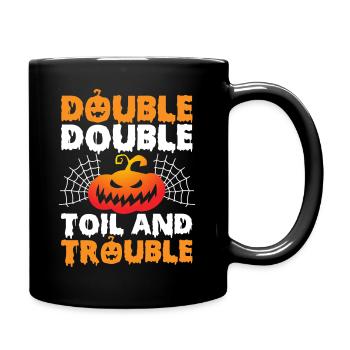 Doppelt mühsam und anstrengend - Tasse einfarbig - Schwarz - Rechts