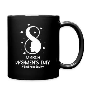 Women's Day - 8 March IWD Embrace Equity - Full Colour Mug - black - Right