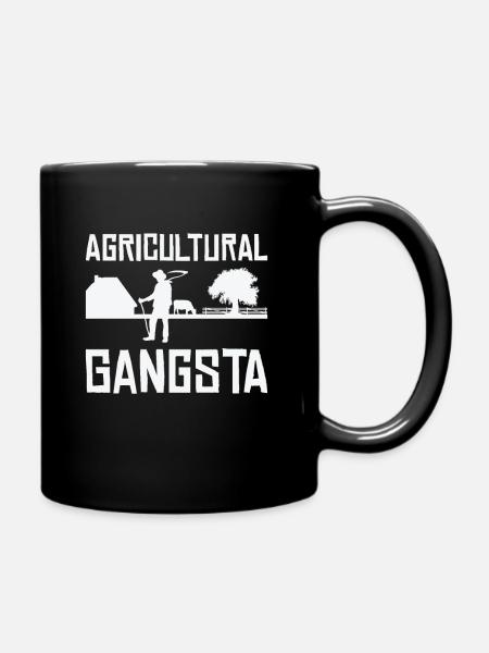 Landwirtschaft Gangsta Gartenarbeit Landwirt - Tasse einfarbig - Schwarz