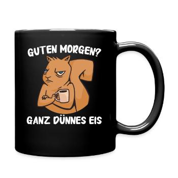 Eichhörnchen Baumhörnchen Squirrel - Tasse einfarbig - Schwarz - Rechts