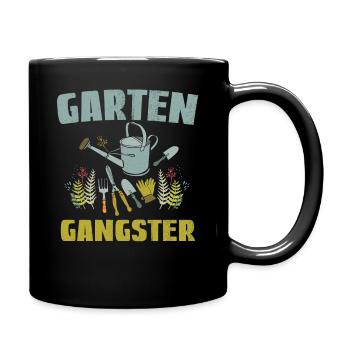 Garten Gangster - Tasse einfarbig - Schwarz - Rechts