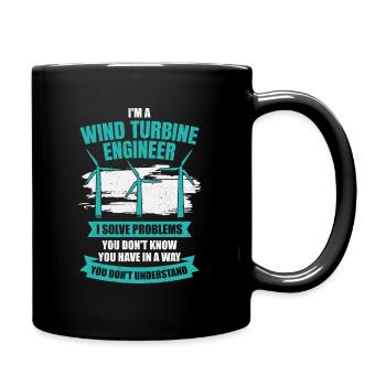 I'm A Wind Turbine Engineer Engineering Gift - Full Colour Mug - black - Right