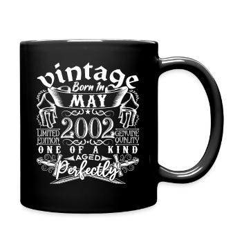 2002 Mai 2002 anniversaire May 2002 Mai - Mug uni - noir - Droite
