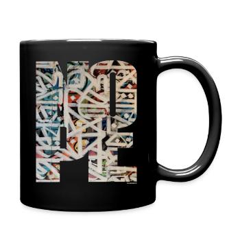 NOPE - sei kein Ja - Sager! - Tasse einfarbig - Schwarz - Rechts