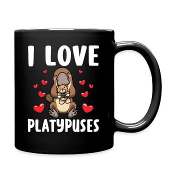 J’adore les ornithorynques Ornithorynque - Mug uni - noir - Droite