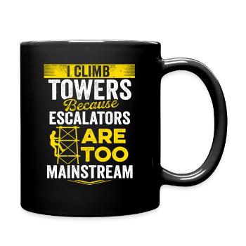Zellturmkletterer Klettertechniker - Tasse einfarbig - Schwarz - Rechts