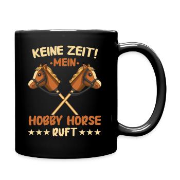 Hobby Horsing Steckenpferd Hobbyhorsing - Tasse einfarbig - Schwarz - Rechts