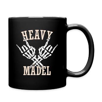 Heavy Mädel - Tasse einfarbig - Schwarz - Rechts