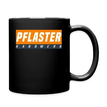 Pflasterer T-Shirt - Tasse einfarbig - Schwarz - Rechts