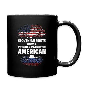 Geboren slowenisch Slowenien amerikanisch USA - Tasse einfarbig - Schwarz - Rechts