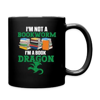 Librarian Bookworm Book Nerd Reading Library - Full Colour Mug - black - Right