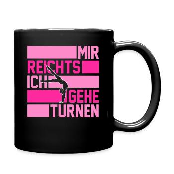 Turnen Gymnastik Turner - Tasse einfarbig - Schwarz - Rechts