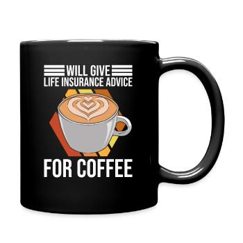 Life Insurance Agent Design Für - Full Colour Mug - black - Right