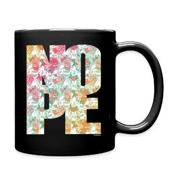 NOPE - sei kein Ja - Sager! - Tasse einfarbig - Schwarz - Rechts