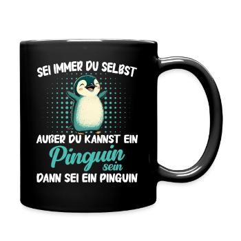 Pinguin Zwergpinguine Kaiserpinguin - Tasse einfarbig - Schwarz - Rechts