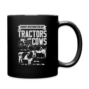 Funny Farming Tractor Farm Owner Farmer Gift - Full Colour Mug - black - Right
