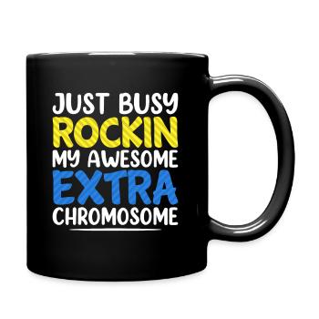 Down Syndrome Awareness Toddler Kids Boys Girls - Full Colour Mug - black - Right