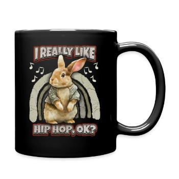 Lapin Kawaii Illustration Lapin Hip-Hop - Mug uni - noir - Droite