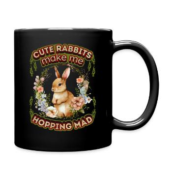 Lapin lapin drôle dicton dans le style vintage - Mug uni - noir - Droite