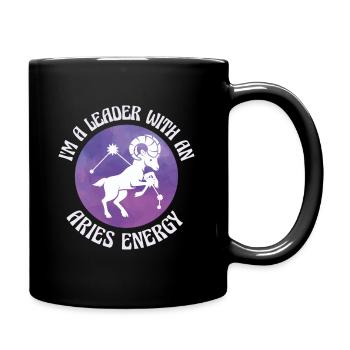 Widder Energie Astrologie Führung Astrologie Fan - Tasse einfarbig - Schwarz - Rechts