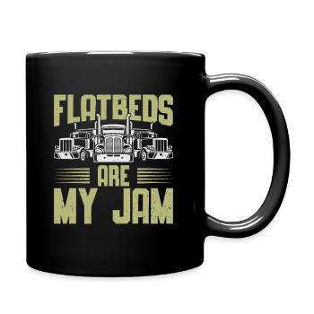 Pritschenwagenfahrer Lkw-Fahrer - Tasse einfarbig - Schwarz - Rechts