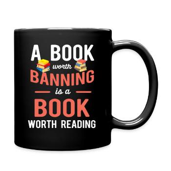 Librarian Bookworm Book Nerd Reading Library - Full Colour Mug - black - Right