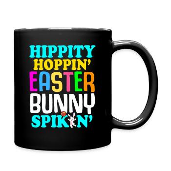 Easter Volleyball Holiday Rabbit Sport - Full Colour Mug - black - Right