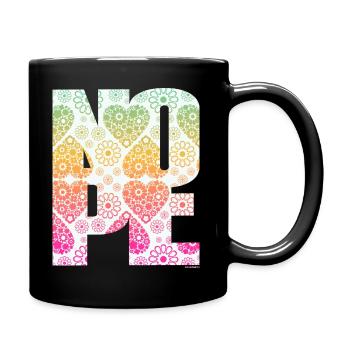 NOPE - sei kein Ja - Sager! - Tasse einfarbig - Schwarz - Rechts