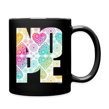 NOPE - sei kein Ja - Sager! - Tasse einfarbig - Schwarz - Rechts