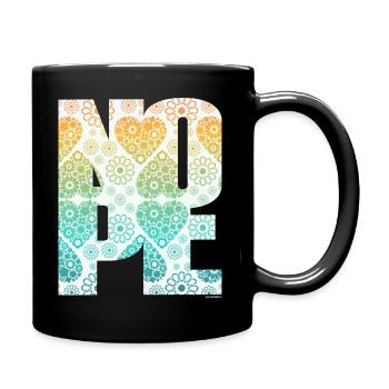 NOPE - sei kein Ja - Sager! - Tasse einfarbig - Schwarz - Rechts