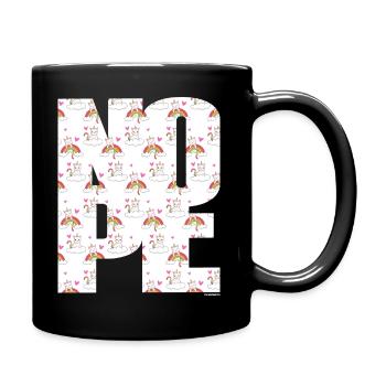 NOPE - sei kein Ja - Sager! - Tasse einfarbig - Schwarz - Rechts