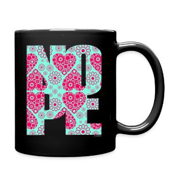 NOPE - sei kein Ja - Sager! - Tasse einfarbig - Schwarz - Rechts