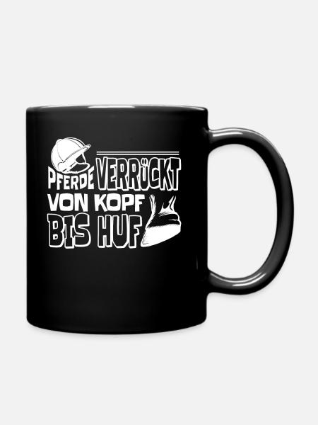 Pferd Reiten Pferdereiten Reiter Pferde Reitsport - Tasse einfarbig - Schwarz