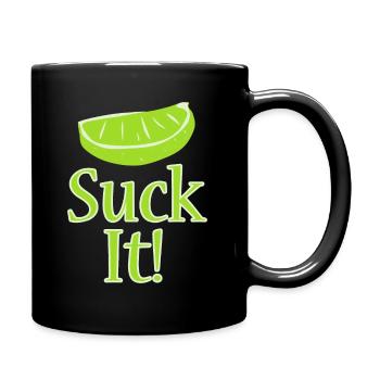Cinco de Mayo Tequila Drinking Funny Suck It - Full Colour Mug - black - Right